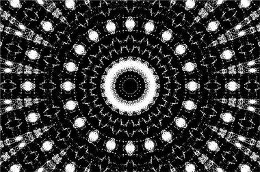 Siyah ve beyaz süslemeli arka plan. Mandala deseni.