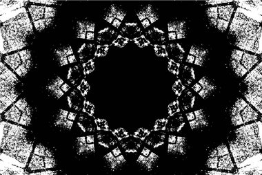 Dekoratif siyah beyaz arka plan. Mandala deseni.