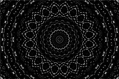 Siyah ve beyaz süslemeli arka plan. Mandala deseni.