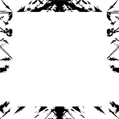 Beyaz arkaplanda soyut grunge çerçeve. Vektör tasarım şablonu.