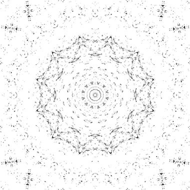 Dekoratif siyah beyaz arka plan. Mandala deseni.