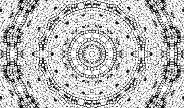 Siyah ve beyaz süslemeli arka plan. Mandala deseni.