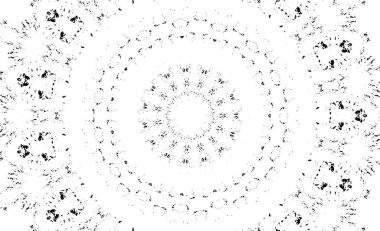 Kaleydoskopik desenli siyah ve beyaz süs arkaplanı