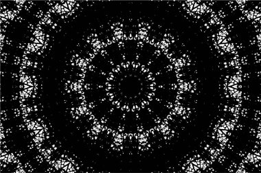 Kaleydoskopik desenli siyah beyaz yaratıcı arkaplan