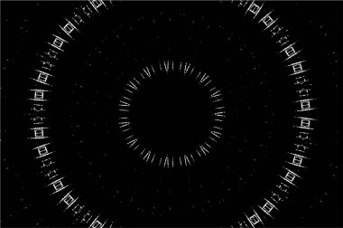 Kaleydoskopik desenli siyah ve beyaz süs arkaplanı