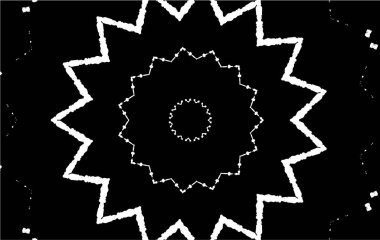 Kaleydoskopik desenli siyah ve beyaz süs arkaplanı