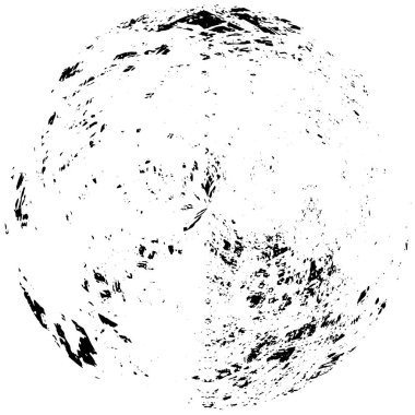 Beyaz arkaplanda soyut siyah yuvarlak şekil damgası. Web için grafik tasarım ögesi, kurumsal kimlik, kartlar, baskılar vs. Vektör illüstrasyonu