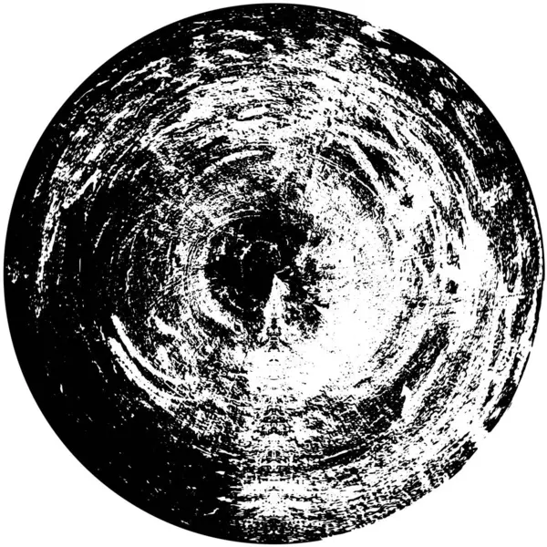 Абстрактна Чорна Кругла Форма Білому Тлі — стоковий вектор