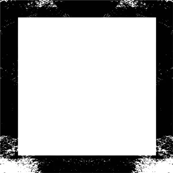 Grunge Cornice Quadrata Sfondo Bianco — Vettoriale Stock