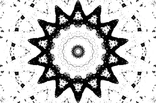Mandala Muster Ornamentaler Schwarzer Und Weißer Hintergrund — Stockvektor