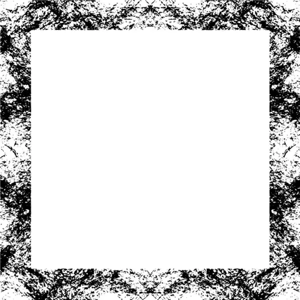 Cadre Style Grunge Noir Sur Fond Blanc — Image vectorielle