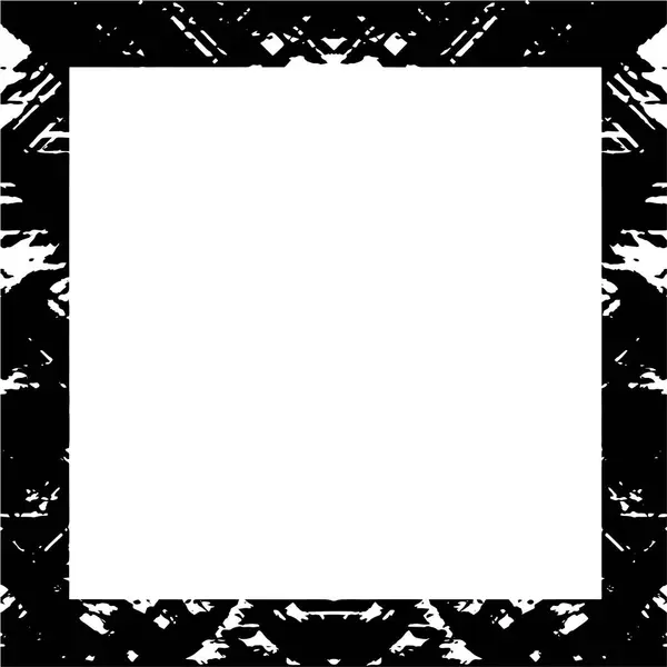 Beyaz Arkaplanda Siyah Grunge Tarzı Çerçeve — Stok Vektör