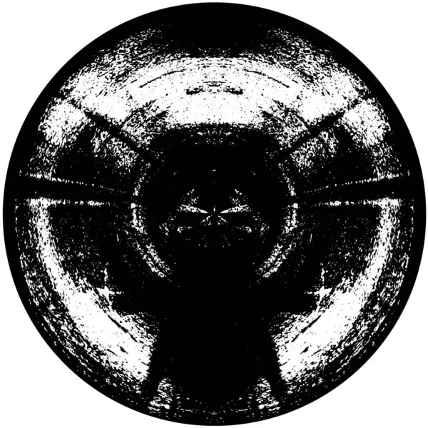 Abstrakti Musta Pyöreä Muoto Grunge Tausta Vektori Kuva — vektorikuva
