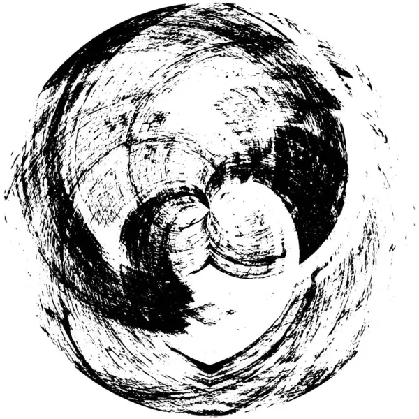 Abstrakte Schwarze Runde Form Grunge Hintergrund Vektorillustration — Stockvektor