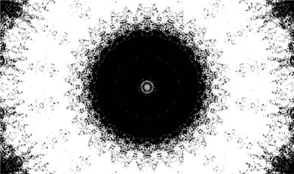 Decoratieve Zwart Wit Achtergrond Mandala Patroon — Stockvector