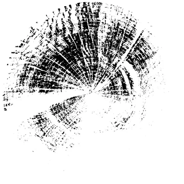 黑色和白色带斑斑油漆和石膏裂缝的抽象圆形图案 — 图库矢量图片