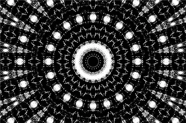 Siyah ve beyaz süslemeli arka plan. Mandala deseni.