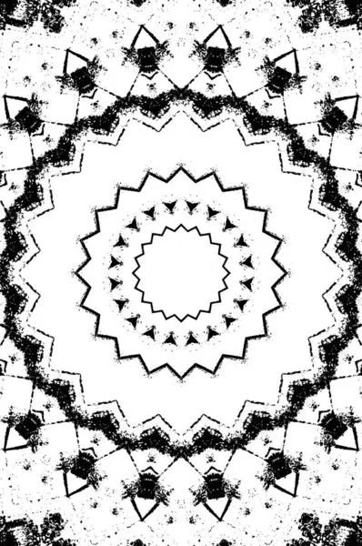 Siyah ve beyaz süslemeli arka plan. Mandala deseni.