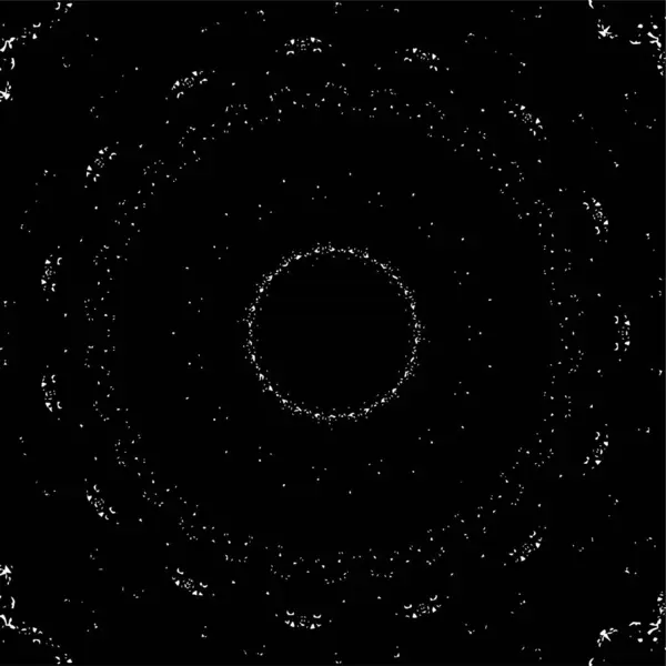 Schwarz Weißer Ornamentaler Hintergrund Mit Kaleidoskopischem Muster — Stockvektor