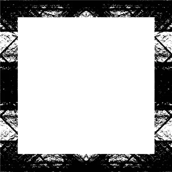 Cornice Stile Grunge Nero Sfondo Bianco — Vettoriale Stock