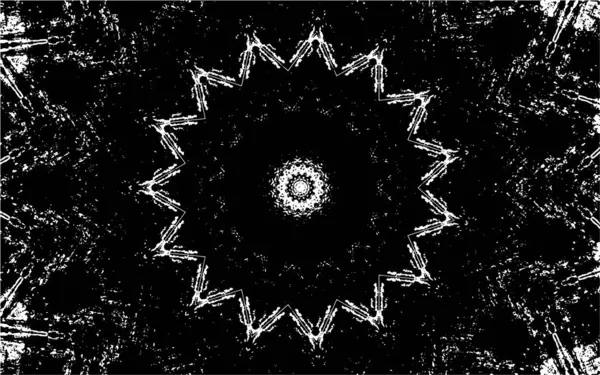 Kaleydoskopik desenli siyah ve beyaz süs arkaplanı