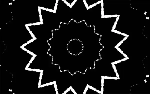 Kaleydoskopik Desenli Siyah Beyaz Süs Arkaplanı — Stok Vektör