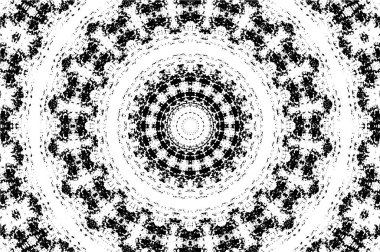 Siyah ve beyaz süslemeli arka plan. Mandala deseni.