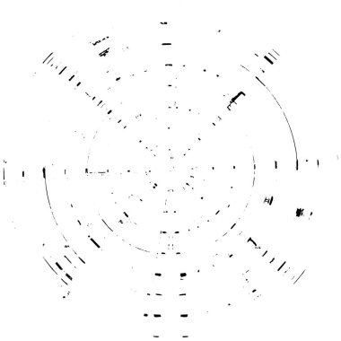 Beyaz arkaplanda soyut siyah yuvarlak şekil. vektör illüstrasyonu