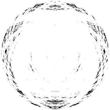 Beyaz arkaplanda soyut siyah yuvarlak şekil. vektör illüstrasyonu