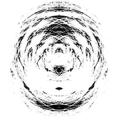 Beyaz arkaplanda soyut siyah yuvarlak şekil. vektör illüstrasyonu
