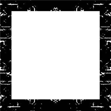 Beyaz arkaplanda soyut grunge çerçeve. Vektör tasarım şablonu.