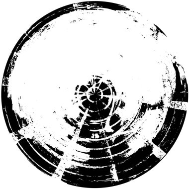 Beyaz arkaplanda soyut siyah yuvarlak şekil. vektör illüstrasyonu