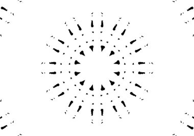 Beyaz arkaplanda soyut siyah yuvarlak şekil. vektör illüstrasyonu