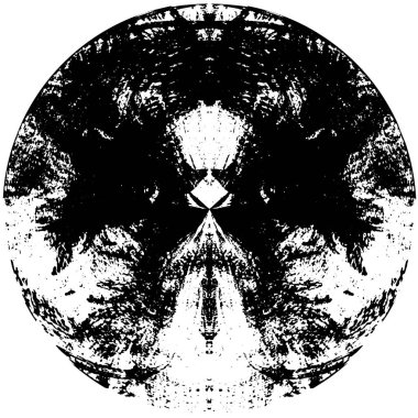 Beyaz arkaplanda soyut siyah yuvarlak şekil. vektör illüstrasyonu