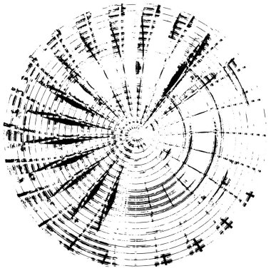 Beyaz arkaplanda soyut siyah yuvarlak şekil. vektör illüstrasyonu