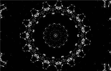 Beyaz arkaplanda soyut siyah yuvarlak şekil. vektör illüstrasyonu