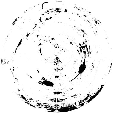 Beyaz arkaplanda soyut siyah yuvarlak şekil. vektör illüstrasyonu