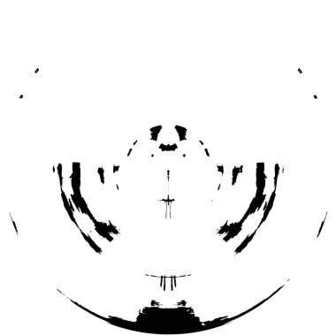 Beyaz arkaplanda soyut siyah yuvarlak şekil. vektör illüstrasyonu