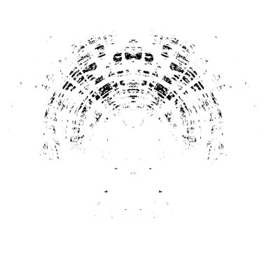 Beyaz arkaplanda soyut siyah yuvarlak şekil. vektör illüstrasyonu