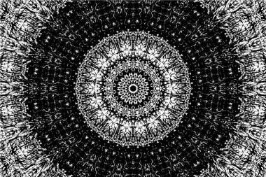 siyah ve beyaz arkaplan eski grunge vintage mandala arkaplanı 