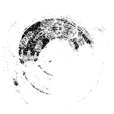 Beyaz arkaplanda soyut siyah yuvarlak şekil. vektör illüstrasyonu