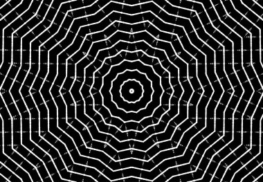 Beyaz arkaplanda soyut siyah yuvarlak şekil. vektör illüstrasyonu