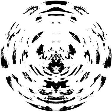 Beyaz arkaplanda soyut siyah yuvarlak şekil. vektör illüstrasyonu