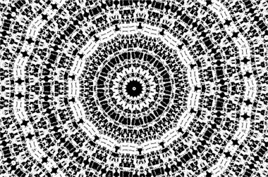 Mandala deseni. Süslü siyah beyaz arkaplan. 