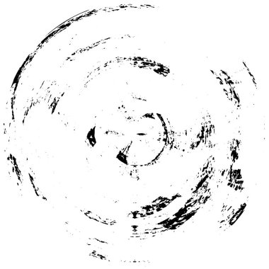 Siyah Grunge Yuvarlak Düzen Beyaz Arkaplan 'da izole edildi. Mürekkep Sıçratma Tasarımı