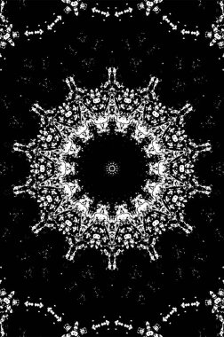 Süslü siyah beyaz arka plan. Mandala deseni.