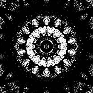 Kaleydoskopik desenli siyah beyaz yaratıcı arkaplan