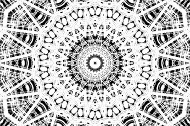 Siyah ve beyaz süslemeli arka plan. Mandala deseni.
