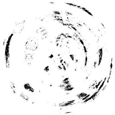 Beyaz arkaplanda soyut siyah yuvarlak şekil. vektör illüstrasyonu    