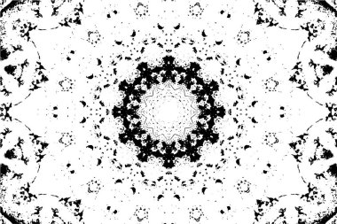 Beyaz arkaplanda soyut siyah yuvarlak şekil. vektör illüstrasyonu    